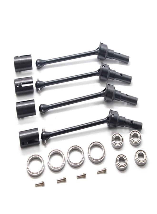 UURCSKY 4Pcs Steel Front & Rear Extended Drive Shaft CVD with Shaft Cup for 1/10 MAXX WideMaxx RC Car Upgrades Parts #8996X (Black) - Image 5